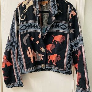 Painted Pony jacket Tapestry one size.  Fits med and Large.
